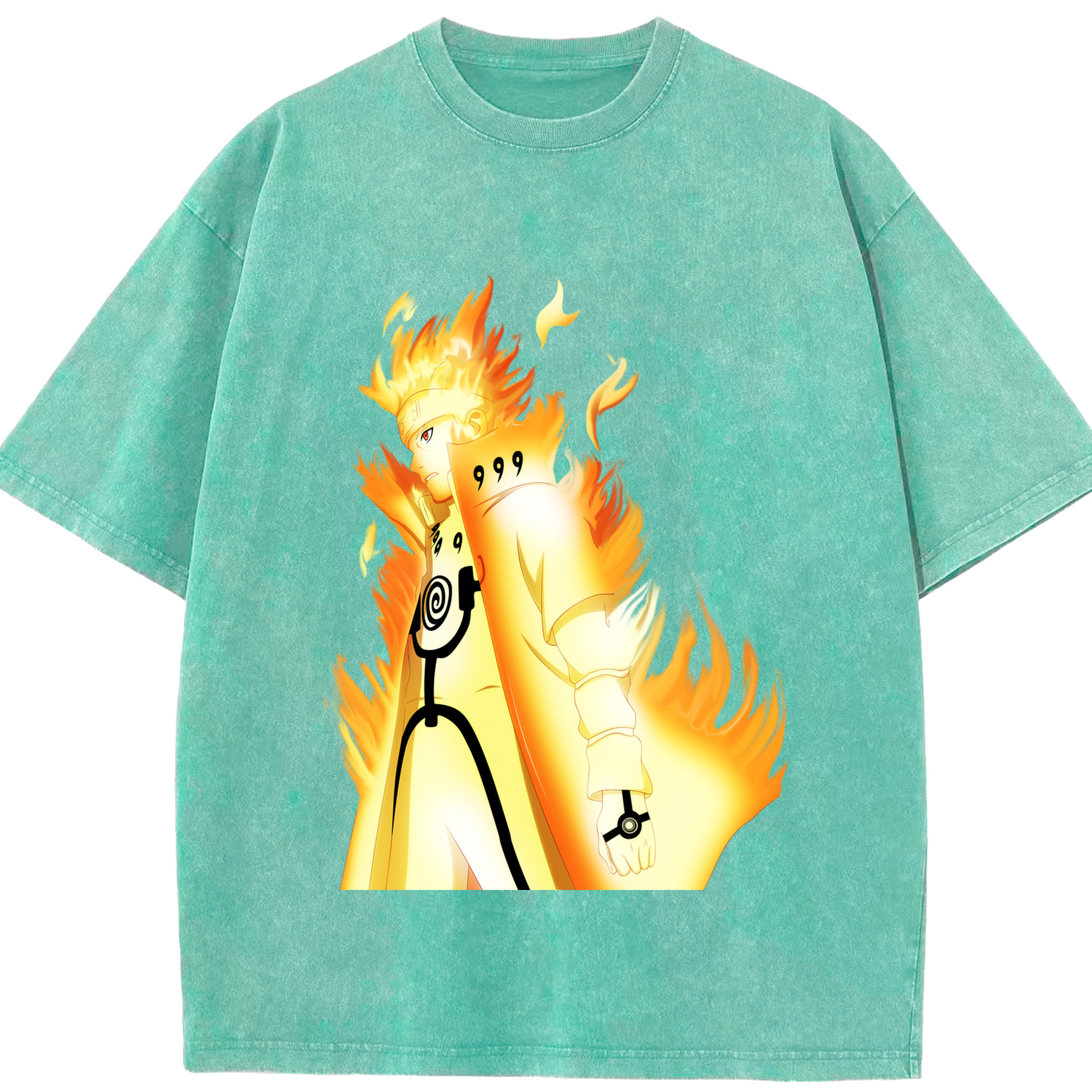（画像用） NARUTO -ナルト- うずまき ナルト Uzumaki Naruto 綿100% ヴィンテージ風 半袖Tシャツ（フロントプリント）